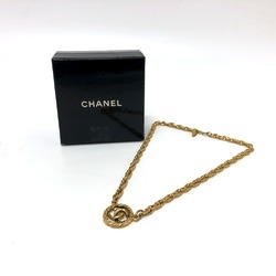 CHANEL Coco Mark Necklace Metal Women's Gold