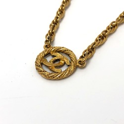 CHANEL Coco Mark Necklace Metal Women's Gold