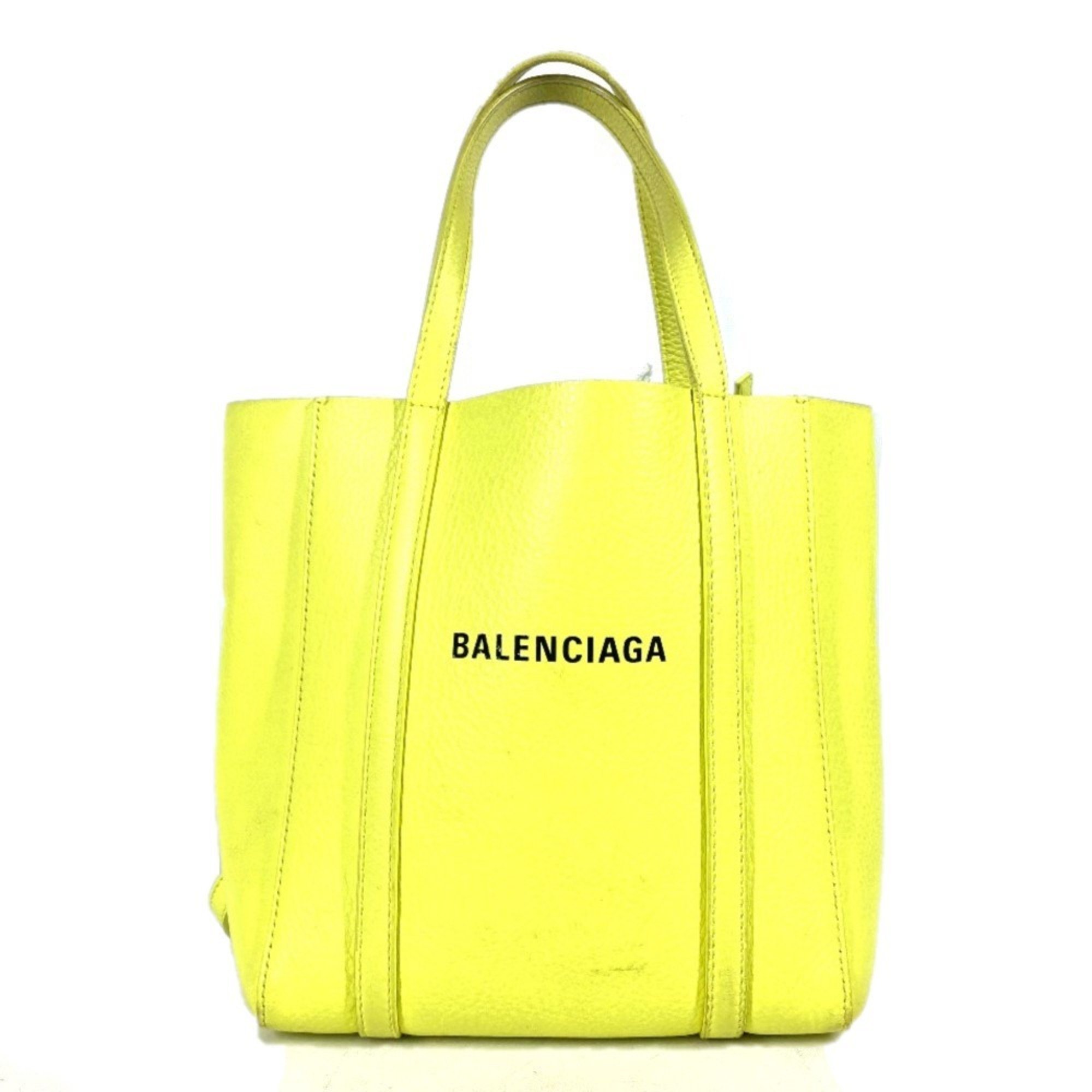 BALENCIAGA 551815 Everyday Tote Bag XXS Shoulder Leather Women's Yellow