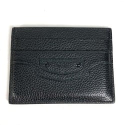 BALENCIAGA 640109 Neo Classic Business Card Holder Pass Case Holder/Card Leather Women's Black