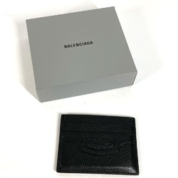 BALENCIAGA 640109 Neo Classic Business Card Holder Pass Case Holder/Card Leather Women's Black