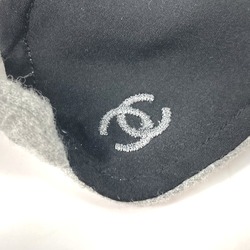 CHANEL CC Coco Mark Eye Mask Travel Goods Sleep Miscellaneous Silk Women's Grey