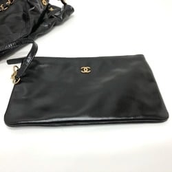 CHANEL AS3260 22 Small Chain Shoulder Bag Leather Women's Black