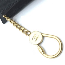 CHANEL COCO Line CC Coco Mark Key Coin Purse Holder Wallet Wallet/Coin Case Pony Leather Women's Black