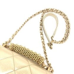 CHANEL AS3240 Matelasse Coco Mark Rhinestone Chain Bag Handbag Shoulder Lambskin Women's Gold