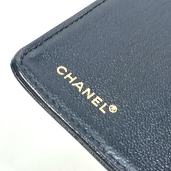 CHANEL Case CC Coco Mark Notebook Cover Leather Women's Black