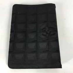 CHANEL New Travel Line Stationery Notebook Cover Nylon Women's Black