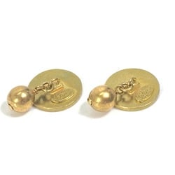 CHANEL 95P CC Coco Mark Bicolor Cufflinks Metal Men's Gold