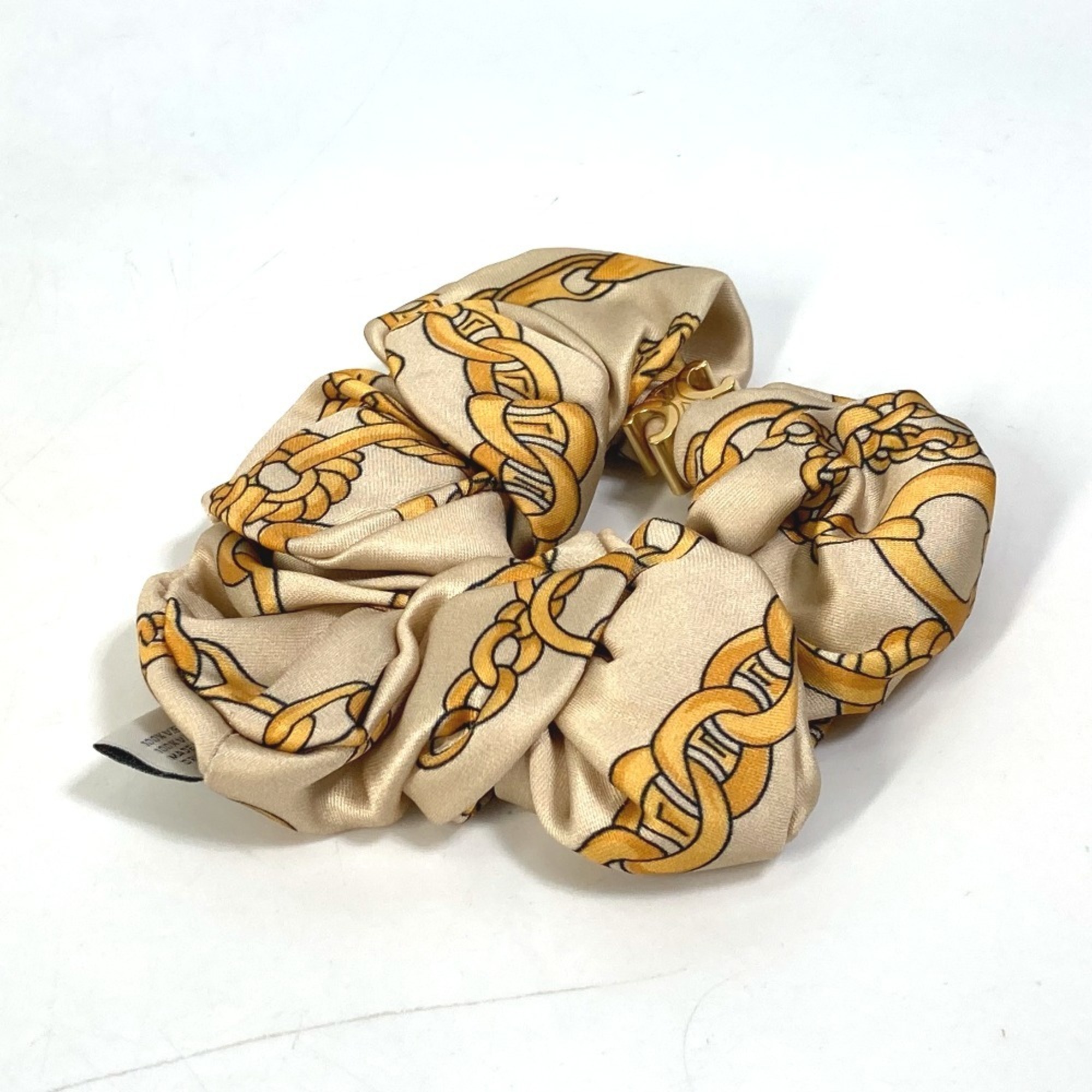 CELINE Hair Tie Scrunchie Viscose Women's Yellow