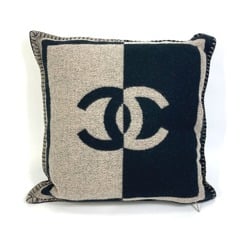 CHANEL AA8505 2022-2023 AW Coco Mark CC Pillow Cushion Wool Cashmere Men's Women's Black x Gray