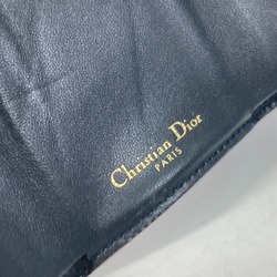 Christian Dior Dior CD Compact Wallet Tri-fold Leather Women's Gold