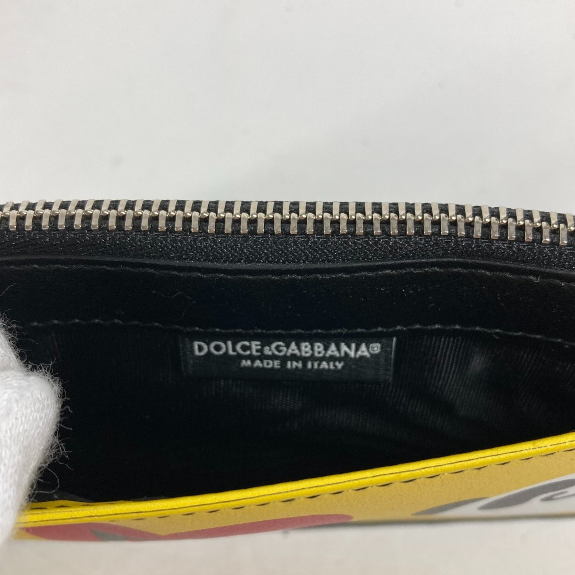 Dolce & Gabbana DOLCE&GABBANA Jujutsu Kaisen collaboration Panda Fragment Case Wallet Coin purse Wallet/Coin case Leather Men's Black