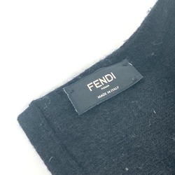 FENDI Bicolor Wool Scarf for Men, Black