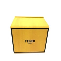 FENDI 7AR894 Accessory Box Charm Keychain Leather Women's Yellow