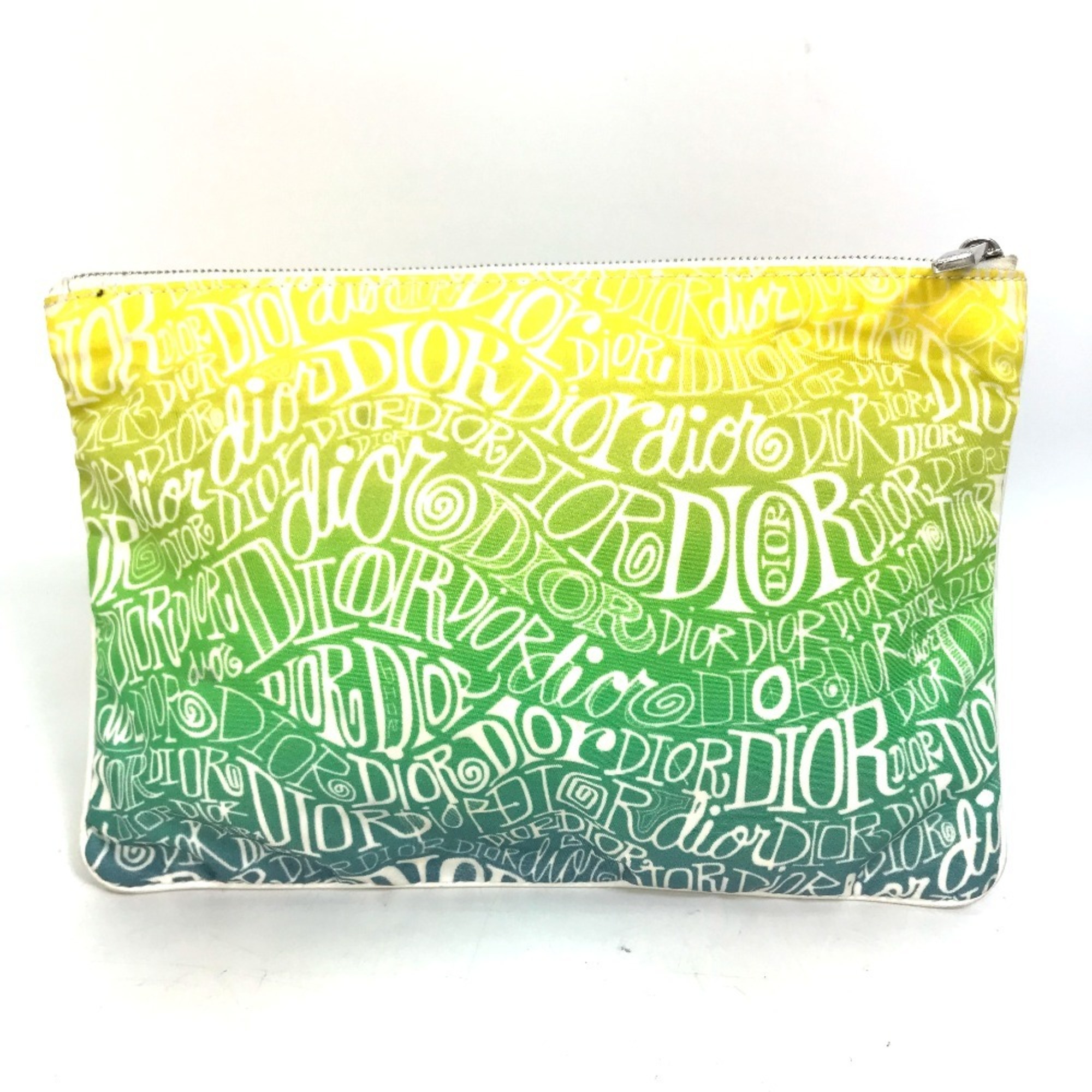 Christian Dior Dior and STUSSY collaboration clutch bag, pouch, nylon, men's, green