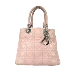 Christian Dior Dior LADY DIOR Lady Cannage Shoulder Bag Tote Handbag Leather Women's Pink