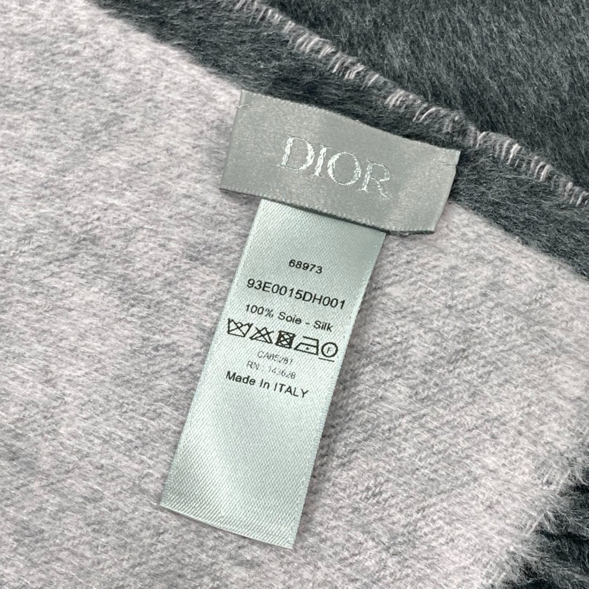 Christian Dior Dior 93E0015DH001 CD Scarf Silk Women's Grey