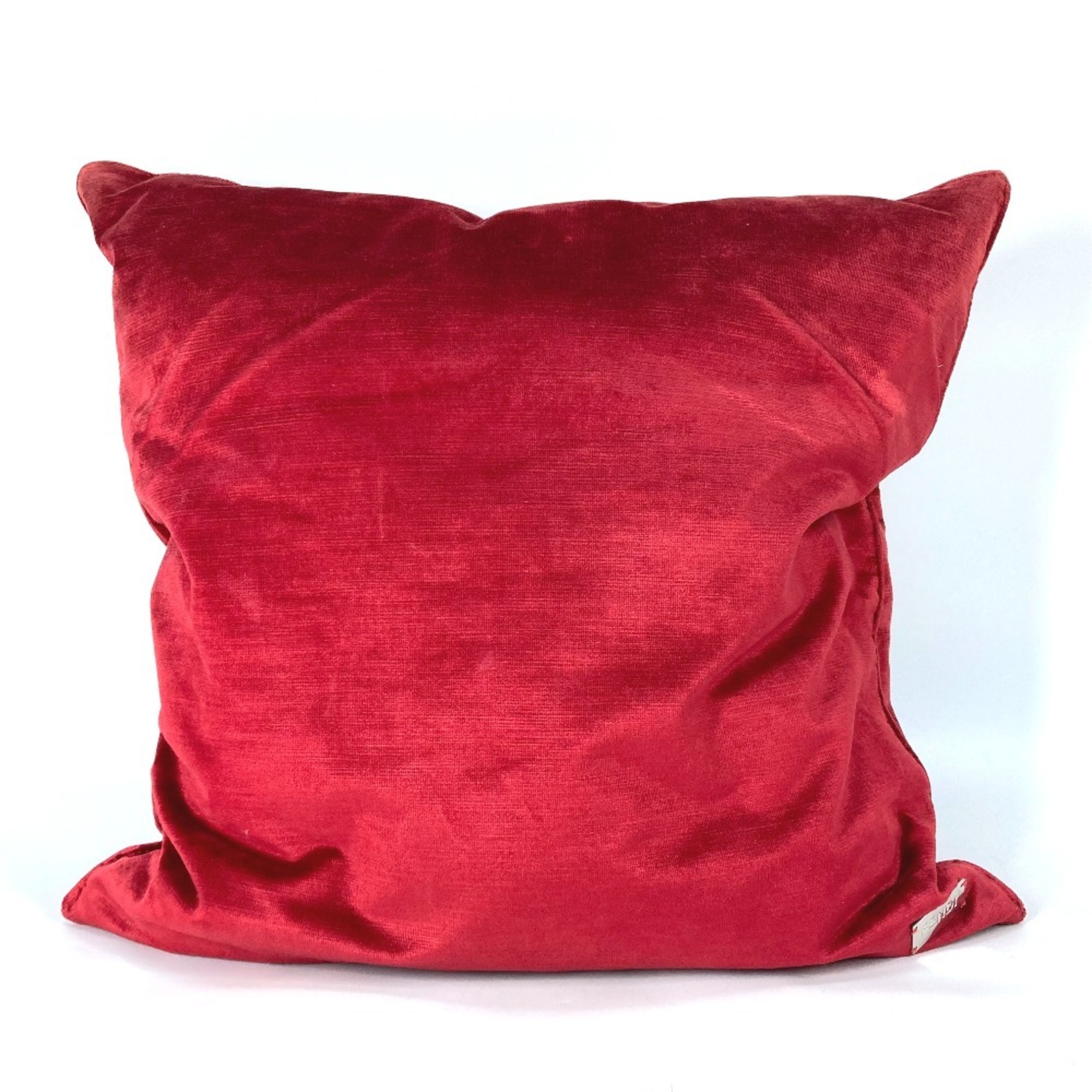 FENDI Rhinestone Pillow, Velour, Women's, Red