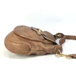 GUCCI 223955 Horsebit Shoulder Bag Leather Women's Brown