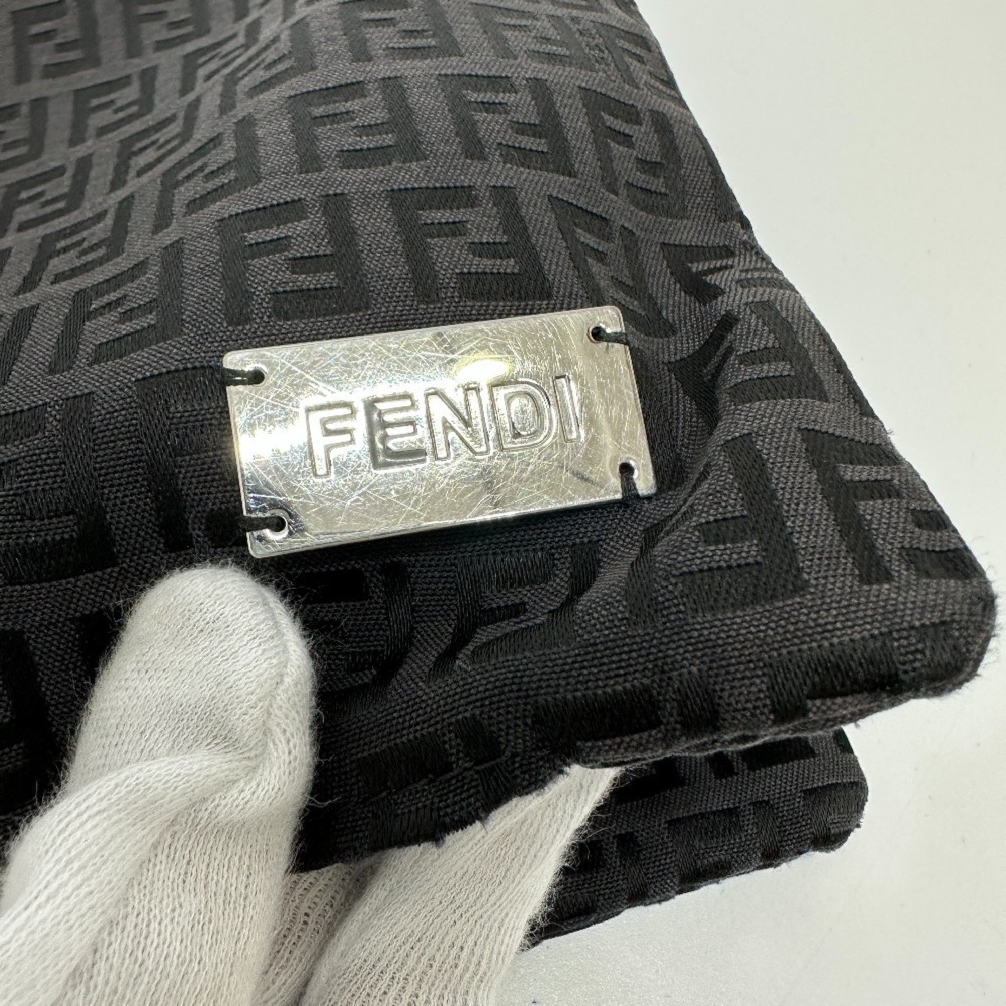 FENDI Zucchino Pillow Cover Only Cushion Nylon Women's Black