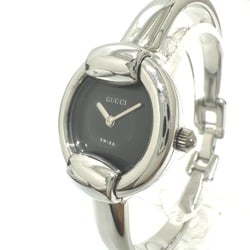 GUCCI 1400L Bangle Watch Quartz SS Ladies Silver