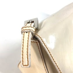 FENDI Plastic Chain Mamma Bucket Shoulder Bag Enamel Women's White