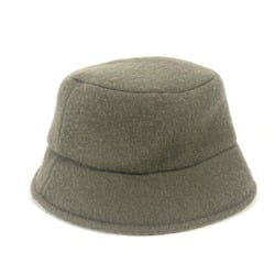 FENDI FXQ901 Wool hat, women's, Zucca inside khaki