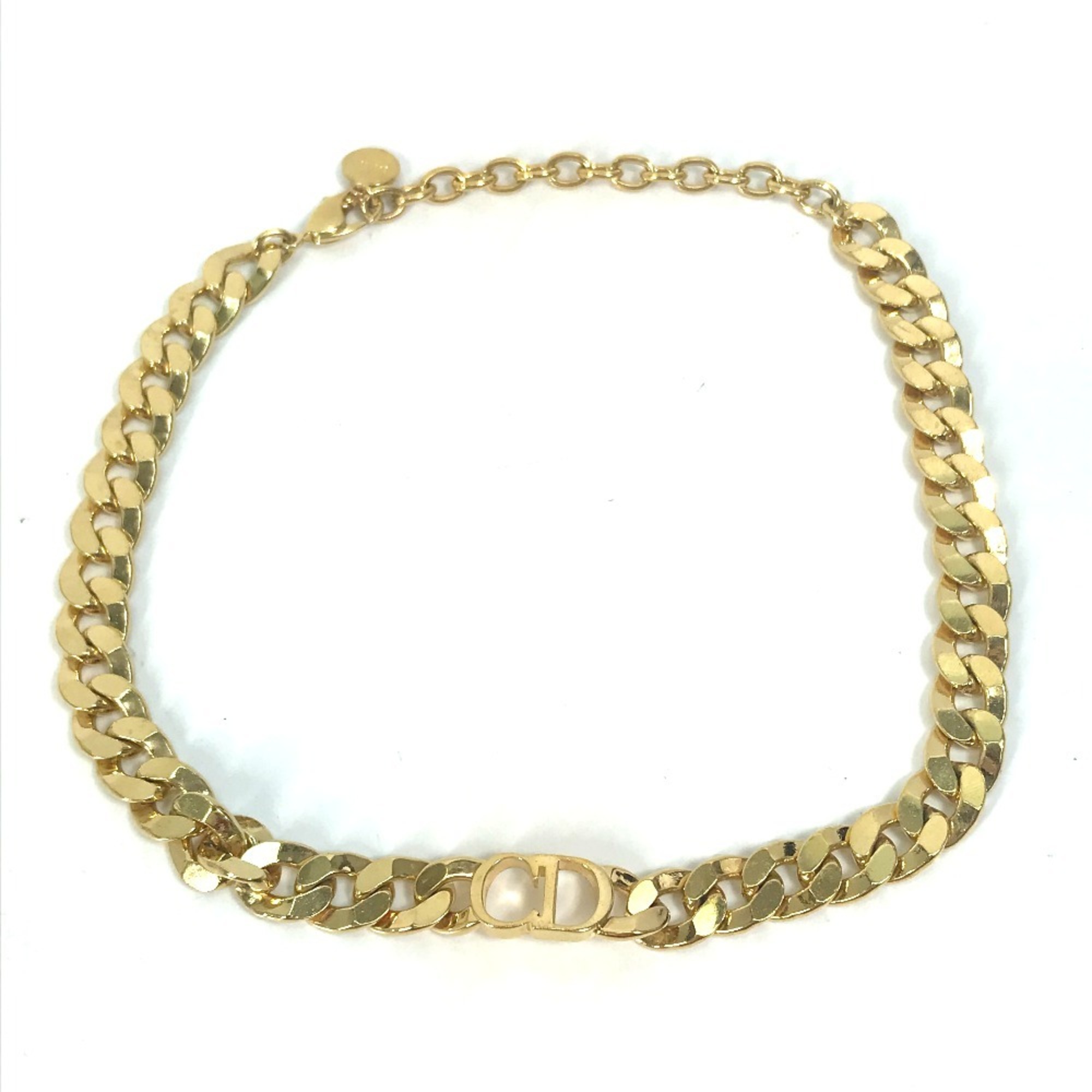 Christian Dior Danseuse Etoile Choker Chain Necklace Metal Men's Gold