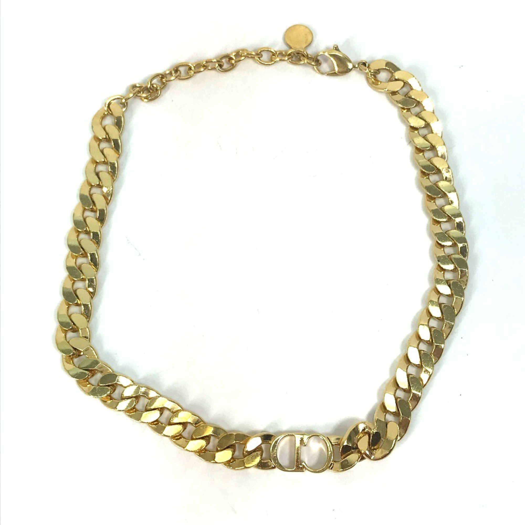 Christian Dior Danseuse Etoile Choker Chain Necklace Metal Men's Gold