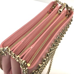 Christian Louboutin Trilby Large New Studs Bag Chain Shoulder Leather Women's Pink