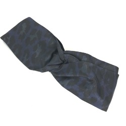 Christian Dior Dior Leopard Print Headband Hair Silk Women's Blue