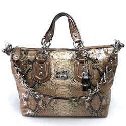 COACH 15269 Madison Sequin Audrey Boston Bag Handbag Sequins Women's Brown Beige