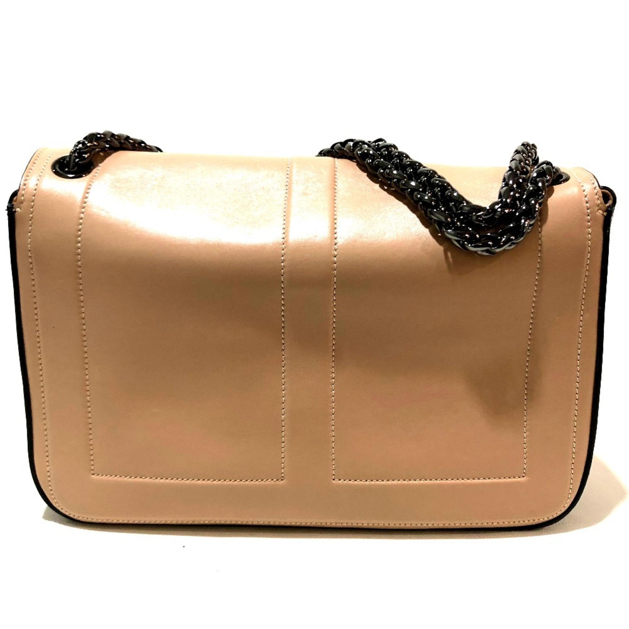 Christian Louboutin 1135015 Sweet Charity Chain Shoulder Bag Leather Women's Beige