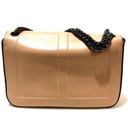 Christian Louboutin 1135015 Sweet Charity Chain Shoulder Bag Leather Women's Beige