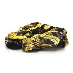 FENDI Versace collaboration Fendace Hair Tie Zucca Scrunchie Silk Women's Black