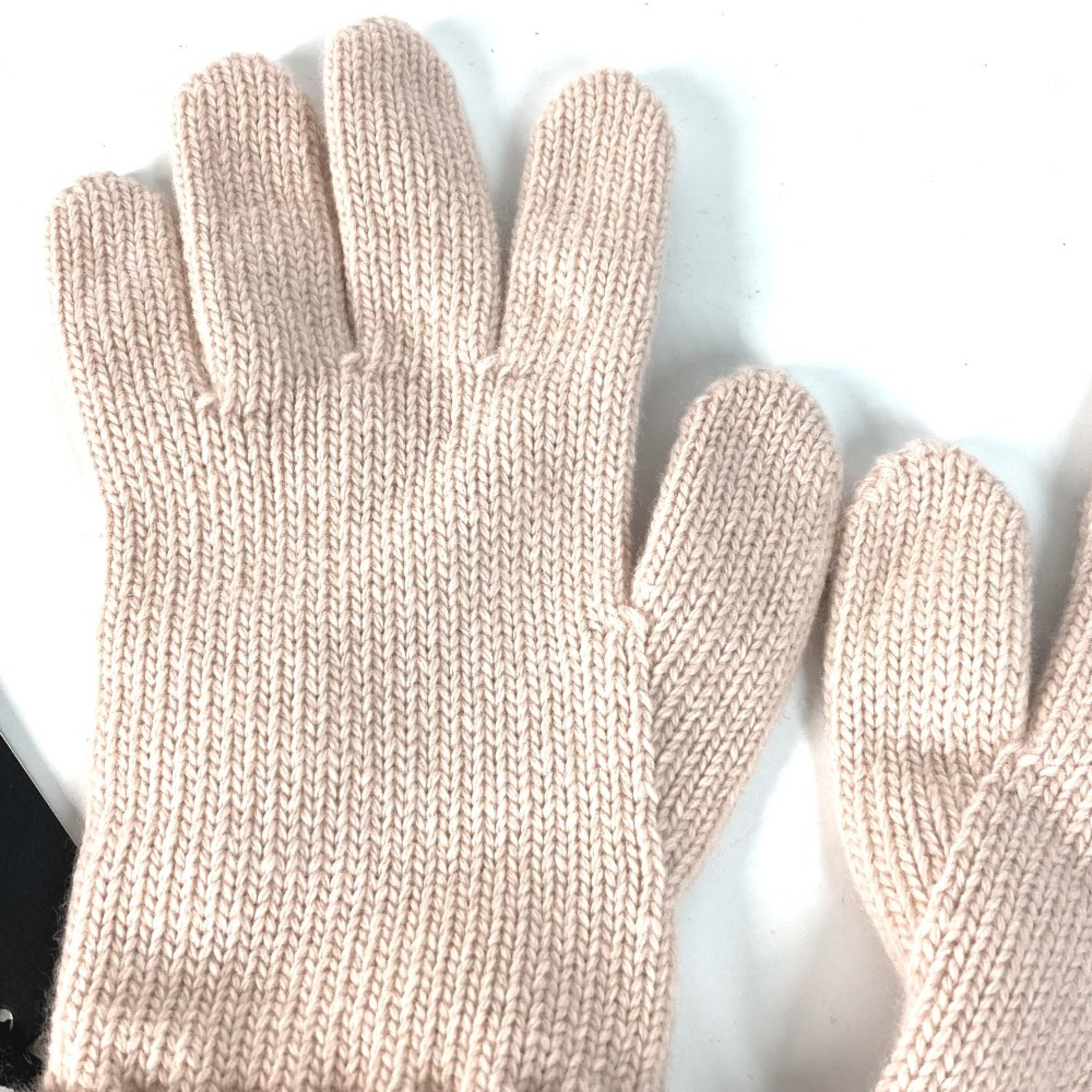 FENDI FXY574 Gloves Wool Women's Light Pink