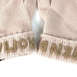 FENDI FXY574 Gloves Wool Women's Light Pink