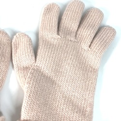 FENDI FXY574 Gloves Wool Women's Light Pink