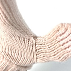 FENDI FXY574 Gloves Wool Women's Light Pink