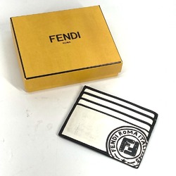 FENDI 7M0164 Joshua Vides Collaboration Pass Case Business Card Holder Leather Men's White