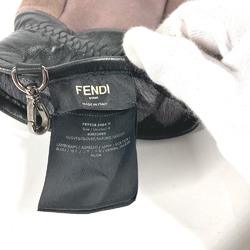 FENDI FXY018 Mouton Gloves Angora Women's Grey