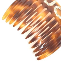 GUCCI 503957 Rhinestone GG Hair Comb Accessories Plastic Women's Brown