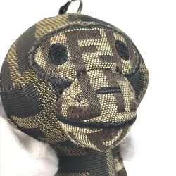 FENDI A BATHING APE Collaboration Milo Zucca Mobile Phone Strap Plush Charm Canvas Men's Brown