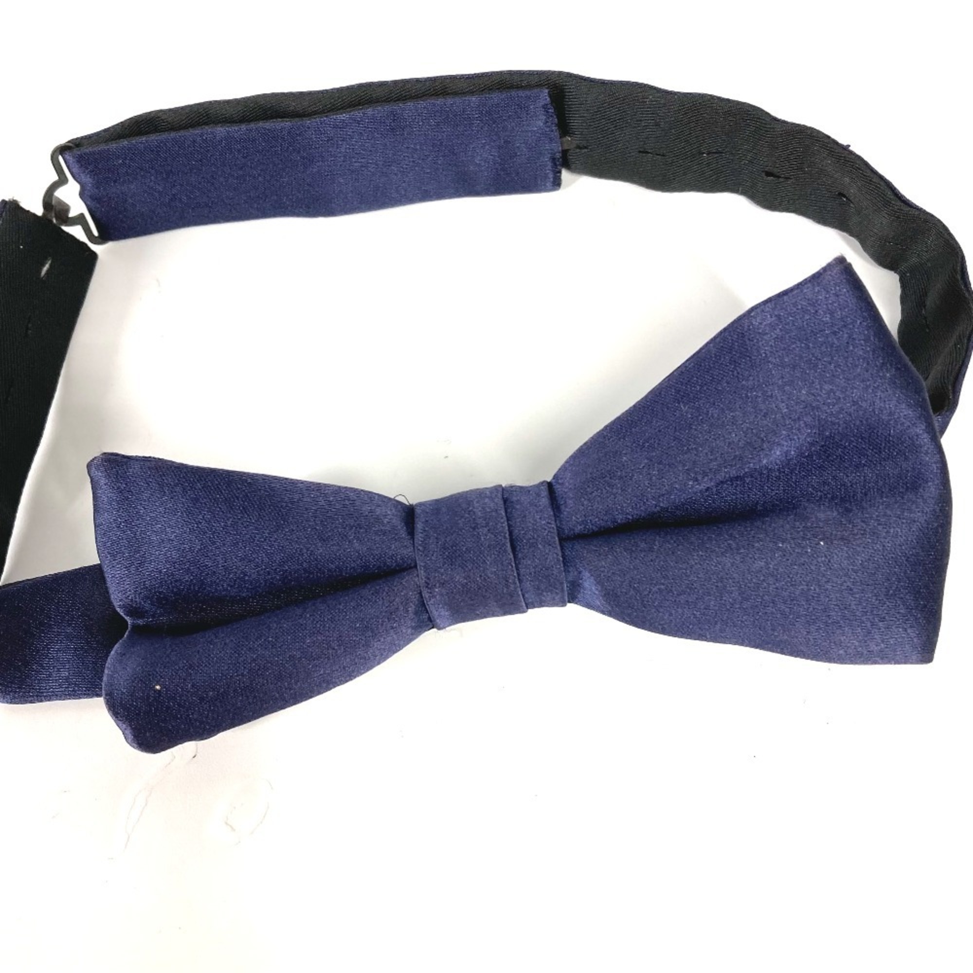 DIOR HOMME Ribbon Bow Tie Silk Necktie Men's Navy