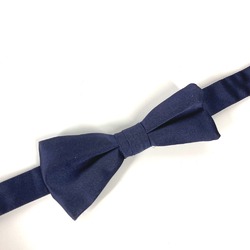 DIOR HOMME Ribbon Bow Tie Silk Necktie Men's Navy