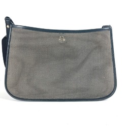 FENDI Shoulder Bag Canvas Leather Women's Grey