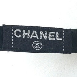 CHANEL Chanel Ribbon Hair Satin Women's Black x Dark Green