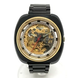 CITIZEN Blacky Double-sided Skeleton Automatic Watch SS Men's Black