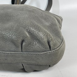 FENDI 8BR650 Tote Bag FF Chain Shoulder Leather Women's Grey