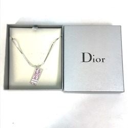 Christian Dior Dior Trotter Number 2 Plate Pendant Necklace Metal Women's Pink